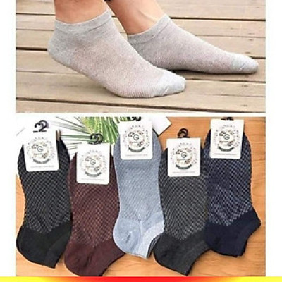 Set 10 đôi Tất lưới nam cotton thông hơi khử mùi hôi