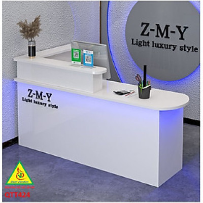 QUẦY LỄ TÂN, QUẦY TIẾP TÂN, QUẦY TÍNH TIỀN, QUẦY THU NGÂN QTT424 ( BÀN KHÔNG ĐÈN)- Nội thất lắp ráp Viễn Đông Adv