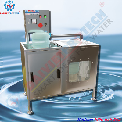 Máy rửa bình bán tự động và tráng rửa hóa chất tuần hoàn - Hàng chính hãng