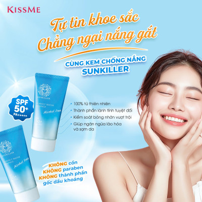 Kem Chống Nắng Giảm Nhờn Bóng Da Sunkiller Kissme Perfect Water Essence (50 G)