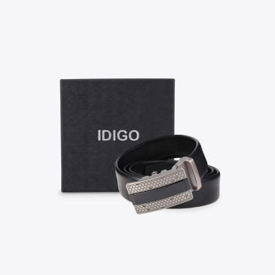 Thắt Lưng Nam Da Thật IDIGO MD1-4024 Màu Đen