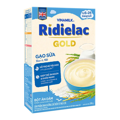 Bột Ăn Dặm Vinamilk Ridielac Gạo Sữa (200g)