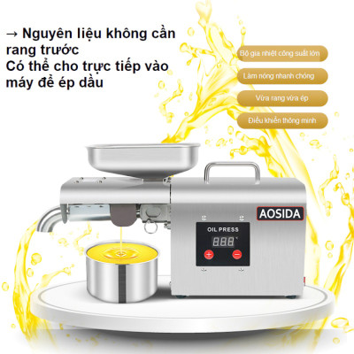 Máy ép dầu ăn thực vật nóng và lạnh dùng trong gia đình thương hiệu Anh Quốc cao cấp AOSIDA 999A - Công suất 1000W - Hàng nhập khẩu