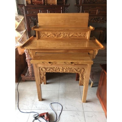 Bàn Thờ & Kệ Thờ 1m27 Gỗ Gõ Đỏ Nam Phi