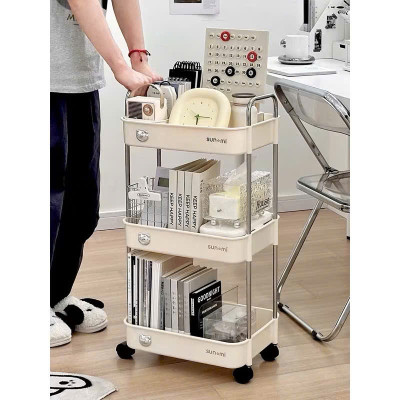 Kệ Gấu Sunmix 3 Tầng Đa Năng, Kệ Để Đồ Khay Nhựa Cao Cấp Khung Inox, Có Bánh Xe Và Tay Cầm Di Chuyển - HÀNG CHÍNH HÃNG MINIIN