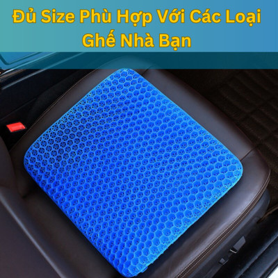 Đệm Lót Ghế Ngồi Chống Mỏi Dạng Tổ Ong | Chất Liệu Silicon Cao Cấp Giúp Thoáng Khí, Tuần Hoàn Máu, Giảm Đau Mỏi Khi Ngồi Lâu