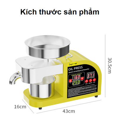 Máy ép dầu ăn thực vật dùng trong gia đình thương hiệu Mỹ cao cấp Septree X6 - Công suất 1150W - Hàng nhập khẩu (BH 1 NĂM)