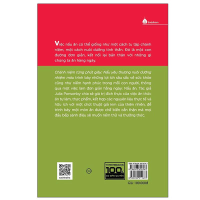 Sách - Chánh Niệm Từng Phút Giây: Nấu Yêu Thương Nuôi Dưỡng Nhiệm Mầu - Thái Hà Books