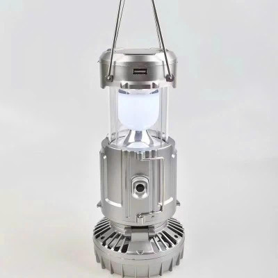 Đèn Năng Lượng Mặt Trời 3in1 Năng Lượng, Tích Hợp Quạt, Đèn Bão Du Lịch Đi Câu Cá Cắm Trại