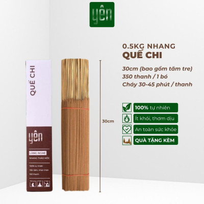 Nhang Thảo Mộc 0.5kg Giá Sỉ Quế Khuynh Diệp Hương Bài Loại 23-30-40cm 400-350-250 Thanh Yên 100 % Tự Nhiên Thờ Cúng