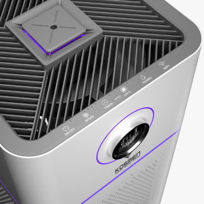 Máy Lọc Không Khí Kosmen KM - A65 Lọc Bằng Ion âm, Diệt Khuẩn Bằng Đèn UV, Khóa Trẻ Em - Hàng Chính Hãng BH 24 Tháng