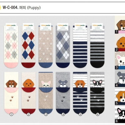 Tất vớ nữ hình thú cổ trụ Kikiya cao cấp Hàn Quốc W-C-004