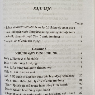 Luật Các Tổ Chức Tín Dụng 