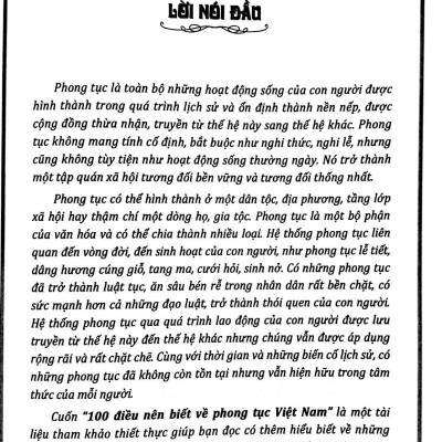100 Điều Nên Biết Về Phong Tục Việt Nam