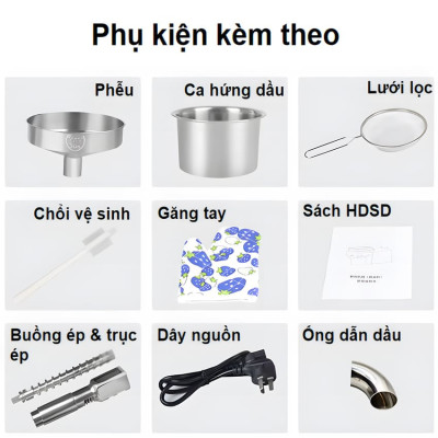 Máy ép dầu ăn thực vật chuyên nghiệp Nóng và Lạnh thương hiệu Mỹ Septree S8 - Công suất 1450W - Năng suất 6-40kg/giờ - Hàng chính hãng
