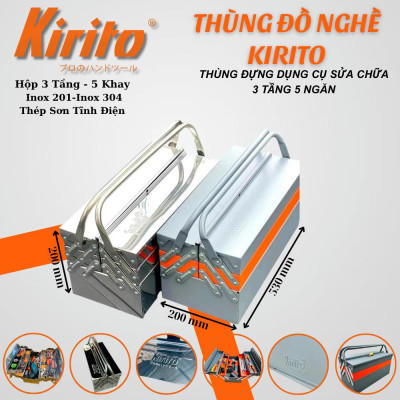 Thùng đựng đồ nghề kirito chất liệu inox 201 và inox 304 cao cấp với nhiều kích thước khác nhau