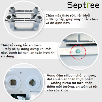 Máy chẻ các loại rau, hành, tỏi, ớt, rau muống,... Dòng chuyên nghiệp. Thương hiệu Mỹ cao cấp Septree XC-988A. HÀNG CHÍNH HÃNG