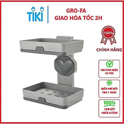 Kệ đựng xà phòng 2 tầng xoay 360 độ - Hàng chính hãng (Giao màu ngẫu nhiên)