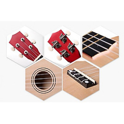 Ukulele Soprano Màu Trơn KBD 33A15-Go - Mặt Gỗ