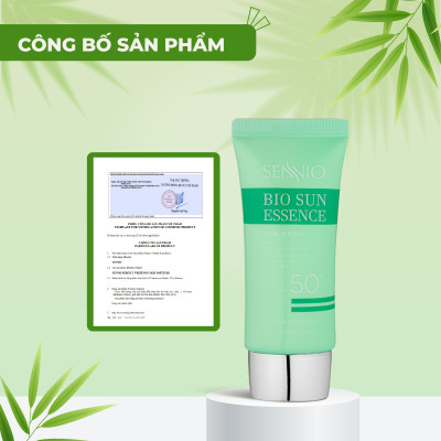 Kem chống nắng Sennio Bio Sun Essence dạng tinh chất dưỡng trắng da chống ánh sáng xanh 50ml SNO 825