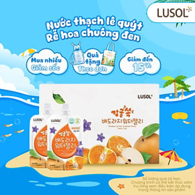 Combo 10 gói - 20 gói Nước thạch Lê, Quýt, Rễ hoa chuông đen Lusol cho bé từ 12 tháng tuổi - ALADDINVINA