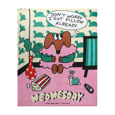  Chăn Lông Cừu Wednesday 150X200Cm Họa Tiết Màu Sắc |Index Living Mall| Nội Thất Thái Lan