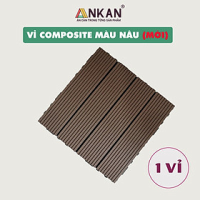 Sàn Vỉ Gỗ Nhựa Composite Cao Cấp, Lót Sàn Ban Công Nhà Tắm, Vỉ Dày Chắc Chắn Có Vít Ốc Dưới Nan, Màu Nâu Mới, Dễ Dàng Lắp Đặt