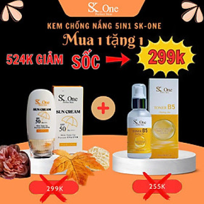 Kem chống nắng Makeup SK-ONE + tặng Toner - 50g SPF 50 Dưỡng Ẩm Da