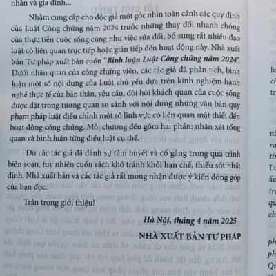 Bình luận Luật Công chứng năm 2024