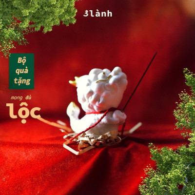 Bộ Quà Tặng Trầm Hương Cao Cấp Lộc 3 Lành Tân Gia Khai Trương Mong An Yên Tài Lộc Phúc Lành Trang Trí Nhà Cửa