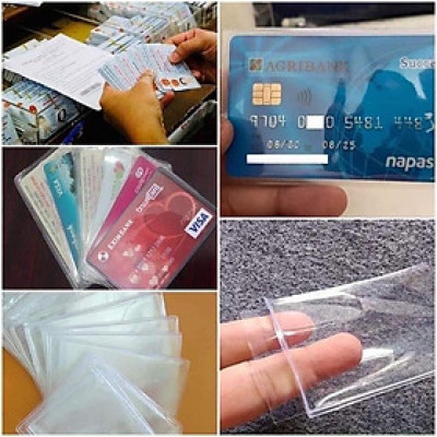 VỎ BỌC THẺ ATM, THẺ SINH VIÊN, THẺ CĂN CƯỚC, BẰNG LÁI XE, BHYT Nhựa PvC Siêu Trong Suốt, Siêu Dẻo Có Nắp...
