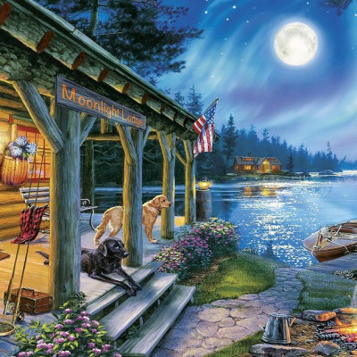 Bộ tranh xếp hình cao cấp 1000 mảnh 50x80cm – Bến Sông Trăng