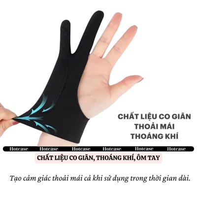 [Chống chạm nhầm] Găng tay hoạ sĩ hiệu HOTCASE bản đặc biệt 3 lớp hỗ trợ vẽ trên trên cho điện thoại, cho iPad, máy tính bảng, cho wacom cho iPhone - Hàng nhập khẩu