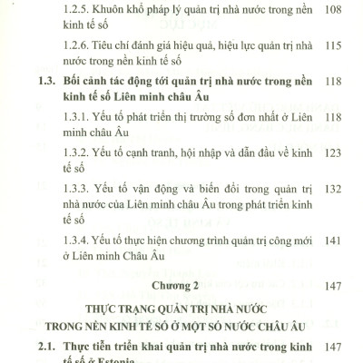 Quản Trị Nhà Nước Trong Nền Kinh Tế Số Ở Một Số Nước Châu Âu (Sách chuyên khảo) - Viện Nghiên Cứu Châu Âu - PGS.TS. Đặng Minh Phúc (Chủ biên)