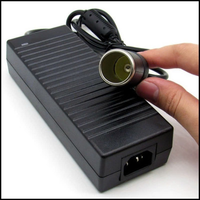 Bộ Đổi Nguồn 220V-12V Có Tẩu Cắm Chuẩn – Phù Hợp Với Máy Bơm Lốp, Máy Hút Bụi Ô Tô Và Các Thiết Bị 12V Khác