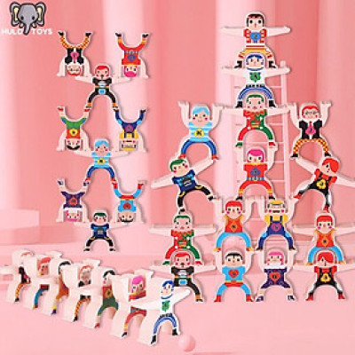 Đồ chơi Hercules xếp hình thông minh đầy màu sắc Kết hợp Domino, Bóng lăn và Khối cân bằng cho trẻ em