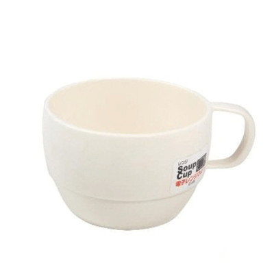 Combo 01 Bình đựng nước đa năng 1L (Màu trắng) + 03 Cốc nhựa uống nước Inomata 350ml có quai cầm - Nội địa Nhật Bản