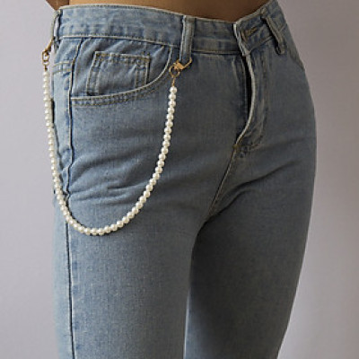 Chuỗi ngọc trai đeo quần thời trang độc lạ phong cách unisex cá tính