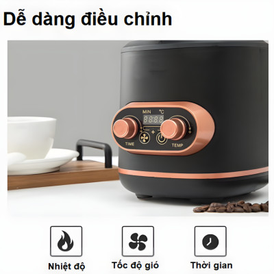 Hàng chính hãng. Máy rang hạt cà phê công nghệ gia nhiệt không khí. Thương hiệu Mỹ Cafemasy cao cấp CCR-1209R2