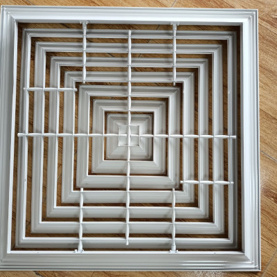 Cửa gió khuếch tán 400x400mm, miệng gió điều hòa, nan gió, chắn gió điều hòa