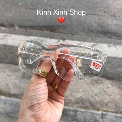 Kính trong suốt nhựa PC cao cấp chống nắng uv, gió bụi, giọt bắn - bảo vệ mắt tối đa