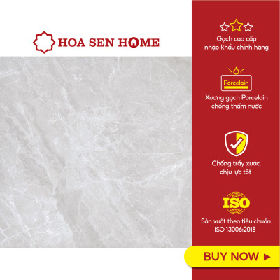 Gạch lát nền granite LUSTRA INSPA1001000005 màu xám trắng, đường vân xi măng, gạch 1 face, kích thước 1000mmx1000mm, thùng 2 viên - Hàng chính hãng