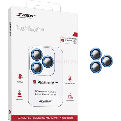 Dán Camera cường lực viền màu chống va đập Zeelot PIshield cho iPhone 13 Pro/13 Pro Max - Hàng chính hãng
