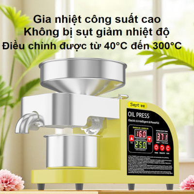 Máy ép dầu ăn thực vật dùng trong gia đình thương hiệu Mỹ cao cấp Septree X6 - Công suất 1150W - Hàng nhập khẩu (BH 1 NĂM)