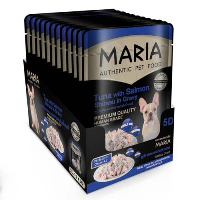 Pate cho chó Maria gói 70g có 4 vị (Bò, Cá Hồi, Cá Ngừ, Thịt Gà)