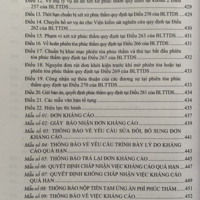 Hệ thống các nghị quyết của Hội đồng Thẩm phán Tòa án nhân dân tối cao về dân sự và tố tụng dân sự từ 1990-2023