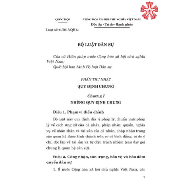 Bộ luật Dân sự (hiện hành) (bản in 2024)