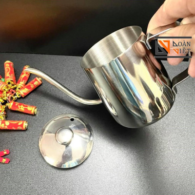 CA RÓT nước VÒI DÀI , rót trà, BÌNH trà (cà phê) [ CÓ NẮP ] - VÒI DÀI INOX SUS 304 CAO CẤP NHIỀU SIZE