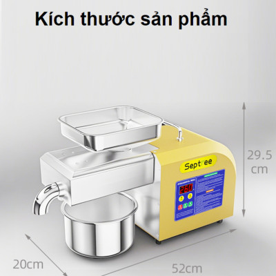 Máy ép dầu ăn thực vật, dùng trong gia đình thương hiệu Mỹ cao cấp Septree Z6 - Công suất 1250W - Hàng Nhập Khẩu