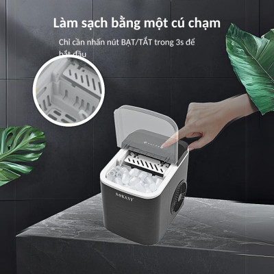 Máy làm đá tự động gia đình SOKANY làm đá nhanh trong vài phút, tiện dụng tiết kiệm điện - SK03038 - HÀNG CHÍNH HÃNG